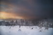 Złota Górka,Beskid mały,wschód słońca